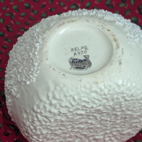 Vintage Santa Planter- Relpo Mid-century Christmas bowl Ceramic snowball 60s - Picture 7 of 12